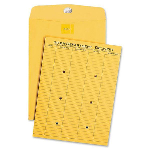 Quality Park Inter-Department Envelope 10x13" Redi-Tac Seal Kraft Package Of 100