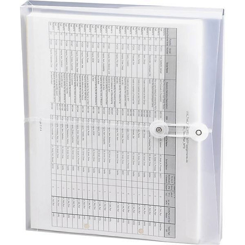 Smead Side-Load Poly Envelope W/String-Tie Closure 8.5"X11" Clear Package Of 5
