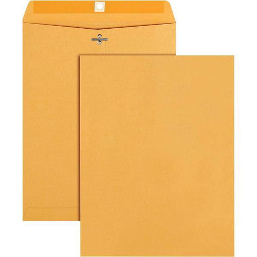 Business Source #93 Clasp Envelope 9.5"X12.5" Kraft Package Of 100