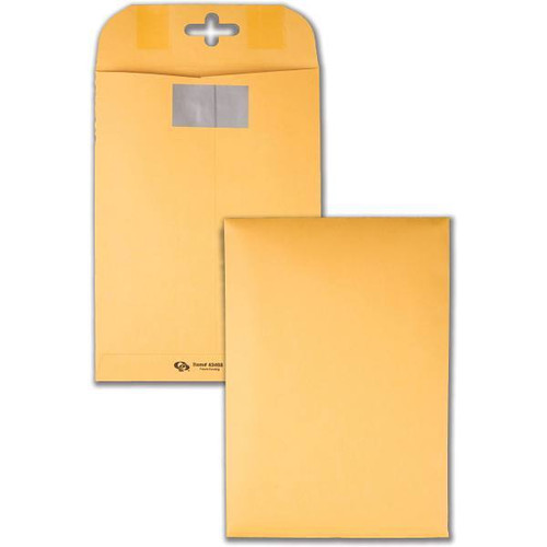 Quality Park #55 Clasp Envelope 6"X9" Redi-Tac Seal Kraft Package Of 100