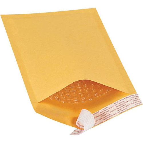 Box Partners 5 X 10" Kraft #00 Self-Seal Bubble Mailers Cs Of 250