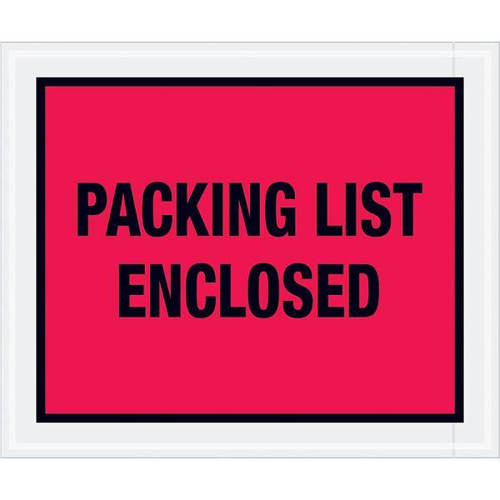 Box Partners 10 X 12" Red Packing List Enclosed Envelopes Case Of 500