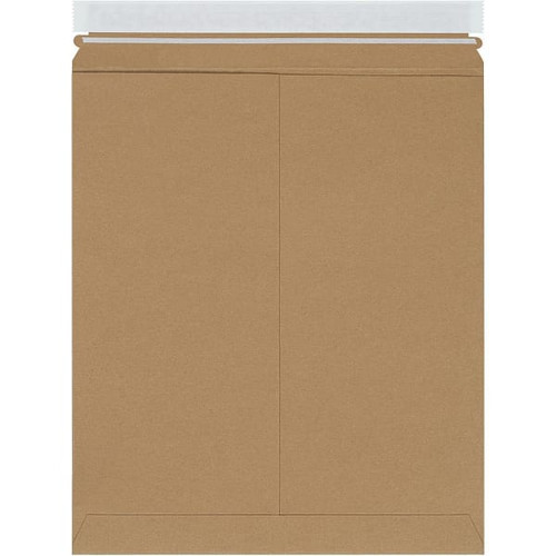 Box Partners 12 3/4 X 15" Kraft Self-Seal Stayflats Plus Mailers Cs Of 100