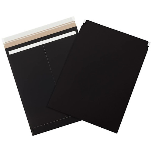Box Partners 17 X 21" Black Self-Seal Stayflats Plus Mailers Cs Of 100
