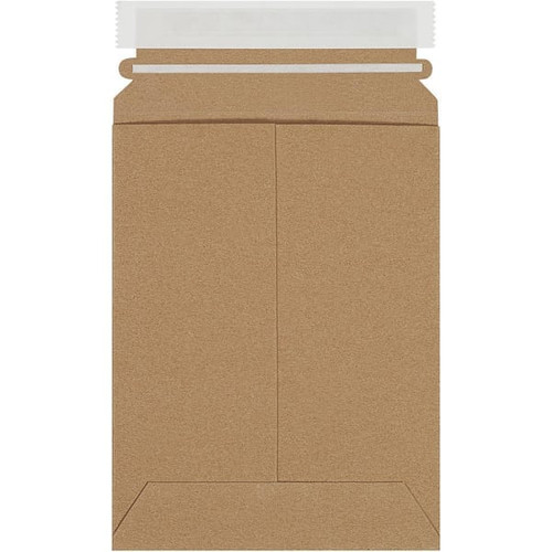 Box Partners 6 X 8" Kraft Self-Seal Stayflats Plus Mailers Cs Of 100
