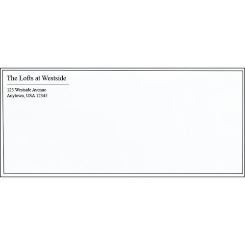 Envelopes, Flat Atlas Bond, White, 24 Lb. Package Of 500