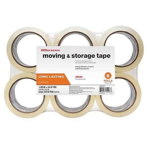 Office Depot Low-Noise Moving & Storage Tape 1.89" X 54.6 Yd Pack Of 6