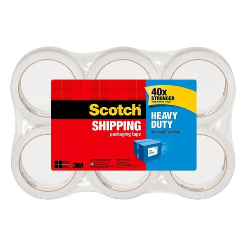 Scotch Heavy-Duty Shipping Packing Tape 1.88" X 43.7 Yd Pack Of 6