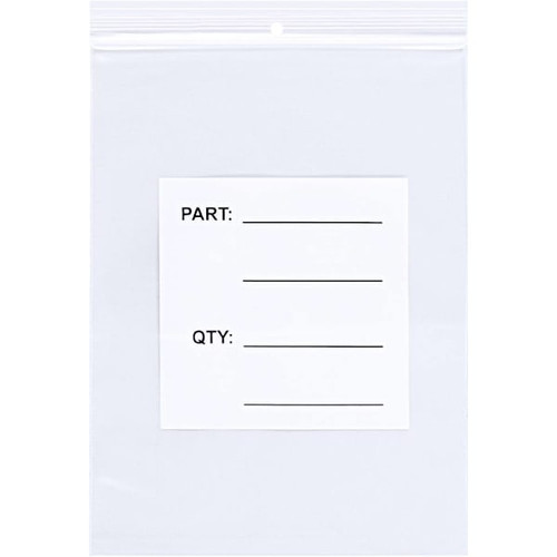 Box Partners 10x18" 4 Mil Parts Bags W/Hang Holes Case Of 500
