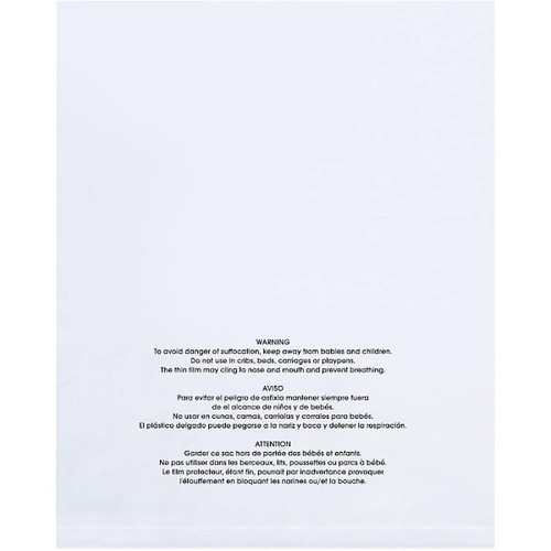 Box Partners 14x20" 2 Mil Flat Suffocation Warning Poly Bags Case Of 1000