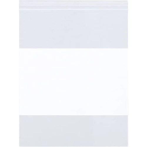 Box Partners 9x12" 2 Mil White Block Reclosable Poly Bags Case Of 1000