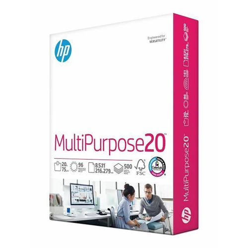 HP Multipurpose Copy Paper 8.5"X11" 20 Lb Basis Weight Package Of 500