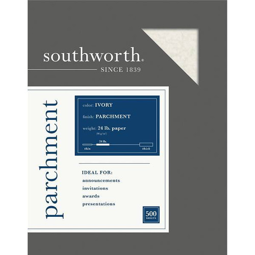 Southworth Parchment Specialty Paper 8.5"X11" Ivory Package Of 500