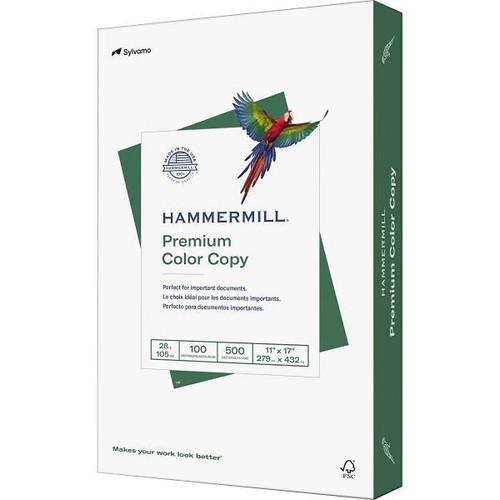 Hammermill Premium Color Copy Paper 11"X17" 28 Lb Basis Weight Package Of 500