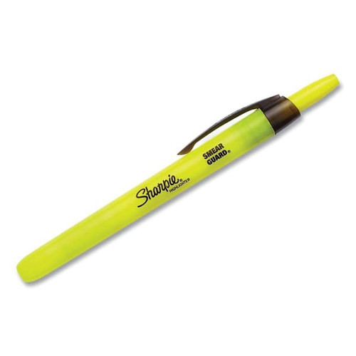 Sharpie Highlighters Yellow Ink Chisel Tip Yellow/Black Barrel Package Of 12