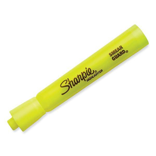 Sharpie Tank Highlighter Fluorescent Yellow Ink/Barrel Chisel Tip Package Of 36