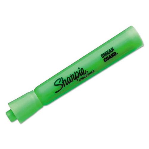 Sharpie Tank Style Highlighters Green Ink/Barrel Chisel Tip Package Of 12