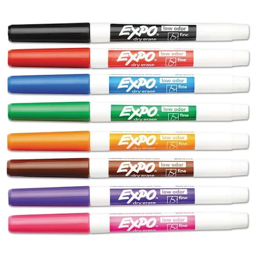 Expo Low-Odor Dry-Erase Marker Package Of 8