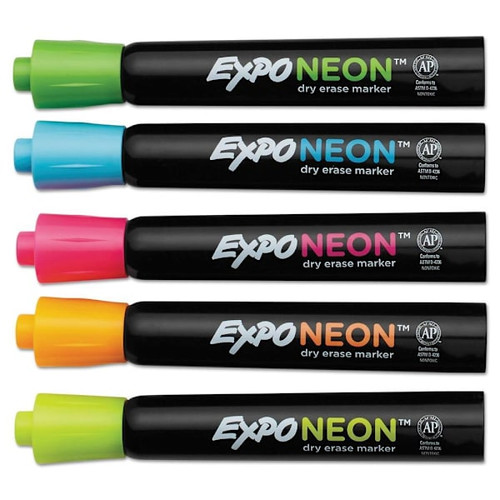 Expo Neon Windows Dry Erase Marker Package Of 5