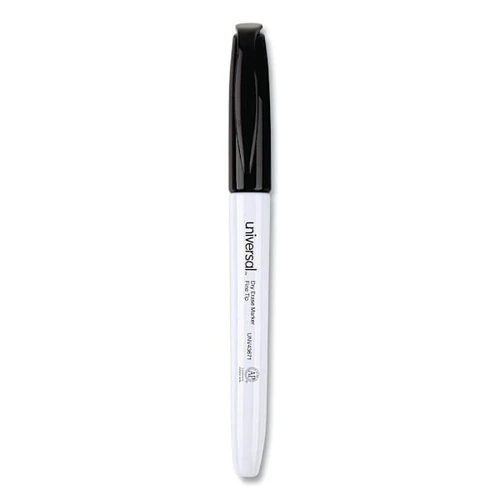 Universal Pen Style Dry Erase Marker Fine Bullet Tip Black Dozen Package Of 12