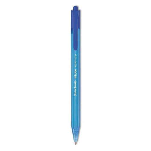 Paper Mate Inkjoy 100 Rt Pen 1 Mm Blue Ink Translucent Blue Barrel Package Of 12