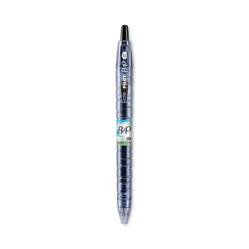 Pilot B2p Recycled Gel Fine 0.7 Mm Black Ink Translucent Blue Brl Package Of 12