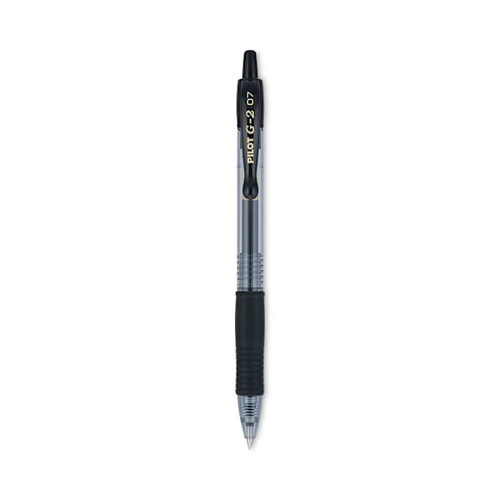 Pilot G2 Premium Gel Pen Fine 0.7 Mm Black Ink Smoke/Black Brl Package Of 12