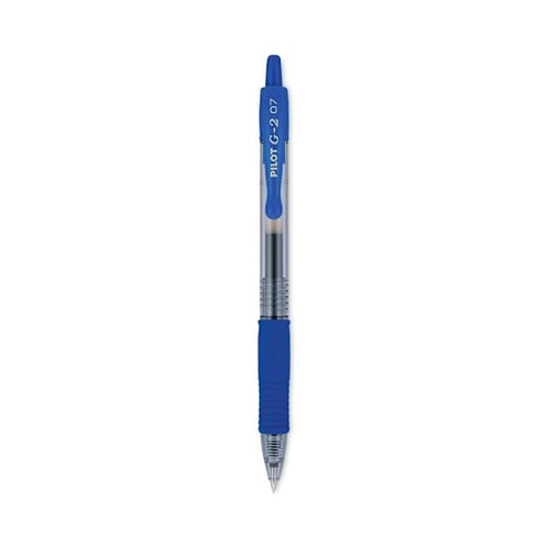 Pilot G2 Premium Gel Pen Fine 0.7 Mm Blue Ink Smoke/Blue Brl Package Of 12
