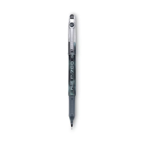 Pilot Precise P-700 Gel Pen Stick Fine 0.7 Mm Black Ink Black Brl Package Of 12