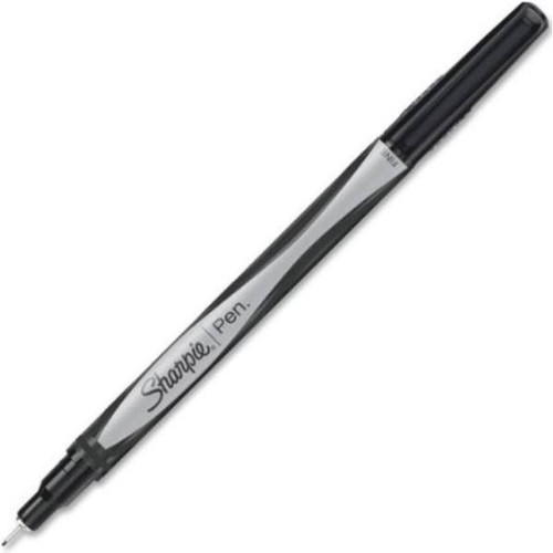 Sharpie Water-Resistant Ink Pen Stick Fine 0.4 Mm Black Ink/Barrel Package Of 4