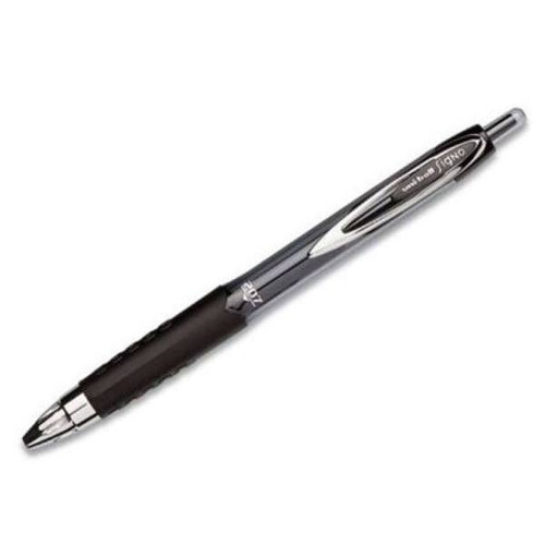 Uni-Ball Signo Gel Pen Retract M .7 Mm Black Ink Smoke/Black Barrel Package Of 4