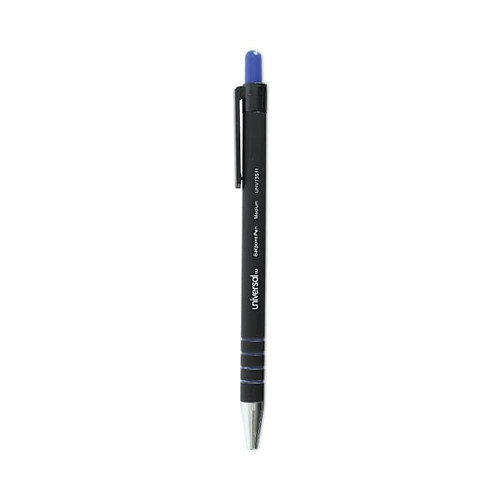 Universal Ballpoint Pen Retractable Medium 1 Mm Blue Ink Blue Brl Package Of 12