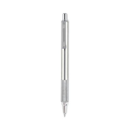 Zebra F-701 Retractable Fine 0.7 Mm Black Ink Stainless Steel/Black Barrel