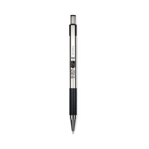 Zebra G-301 Gel Pen Medium 0.7 Mm Black Ink Stainless Steel/Black Barrel