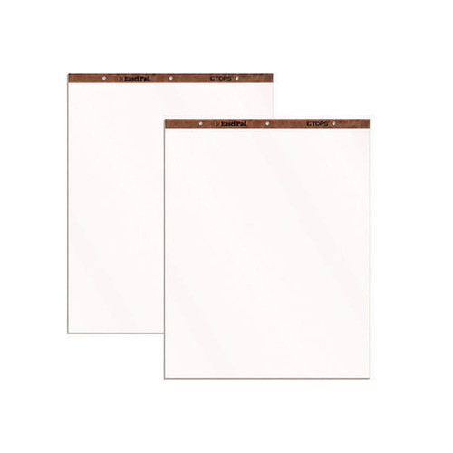 Tops Easel Pads Unruled 27x34 White 50 Sheets Case Of 2