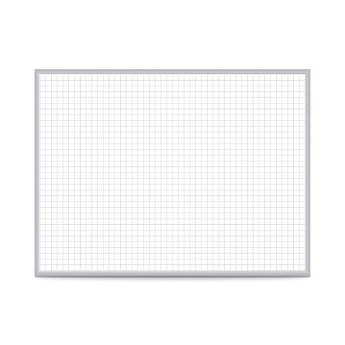 Ghent 1"X1" Grid Whiteboard, Non-Magnetic, 4'H X 8'W