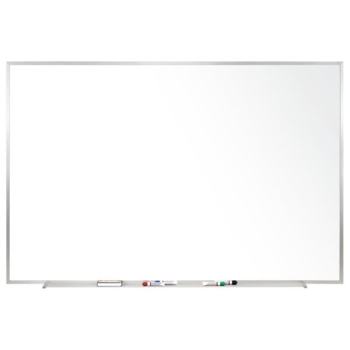 Ghent Magnetic Porcelain Dry-Erase Whiteboard With Aluminum Frame, 6' X 4'