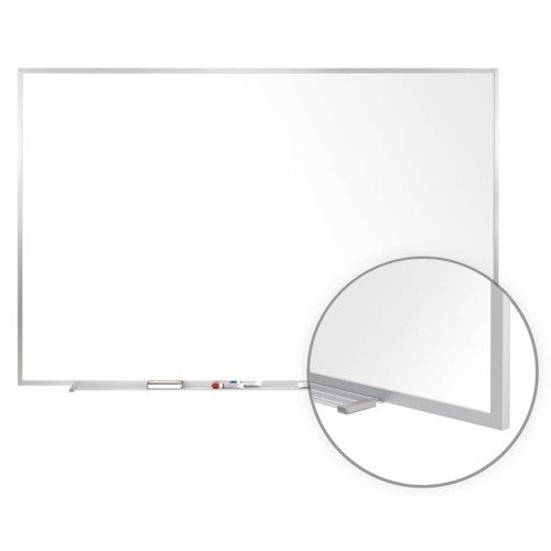 Ghent Magnetic Porcelain Whiteboard With Aluminum Frame, 2'H X 3'W