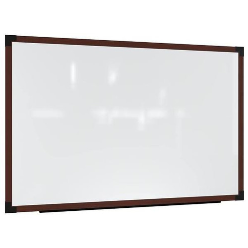 Ghent Prest Wall Whiteboard Magnetic Carmel Oak Frame 3'H X 5'W