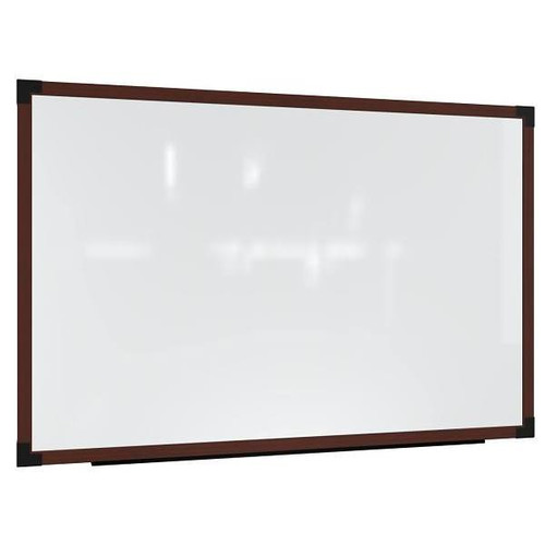 Ghent Prest Wall Whiteboard Magnetic Carmel Oak Frame 3'H X 6'W