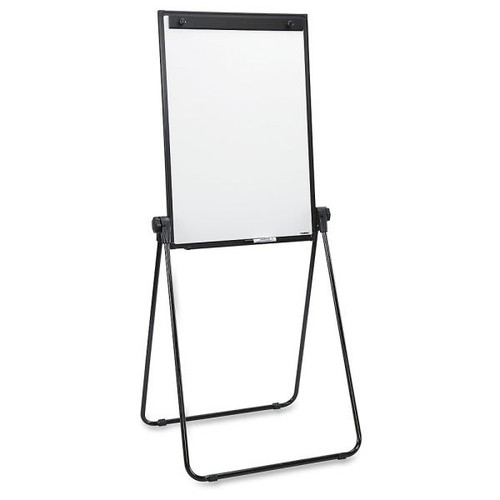 Lorell 2-Sided Dry-Erase Board/Easel, "Y" Black Steel Frame, 24" X 36",