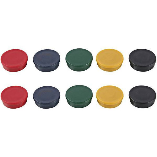 Mastervision Round Magnets 0.75" Diameter Assorted Colors Package Of 10