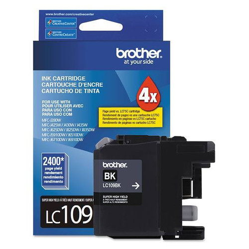 Brother Lc109bk Innobella Super High-Yield Ink 2,400 Page-Yield Black