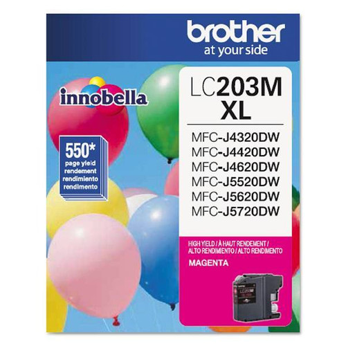 Brother Lc203m Innobella High-Yield Ink 550 Page-Yield Magenta