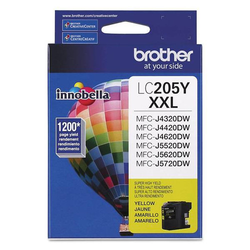 Brother Lc205y Innobella Super High-Yield Ink 1,200 Page-Yield Yellow