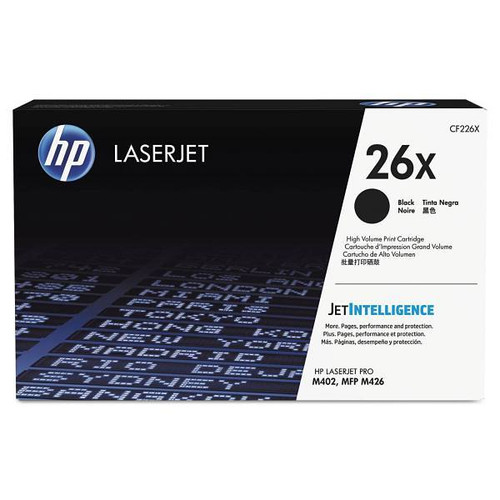 HP 26x, (Cf226x) High-Yield Black Original Laserjet Toner Cartridge