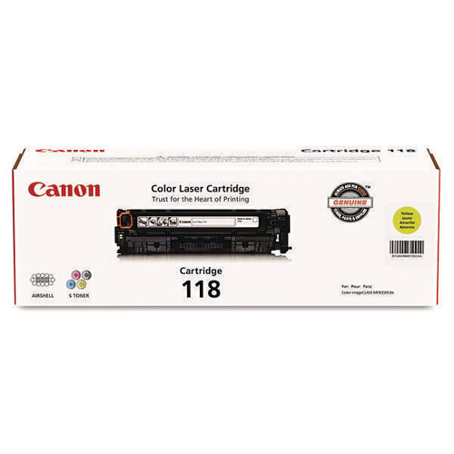 Canon 118 Toner 2,900 Page-Yield Yellow