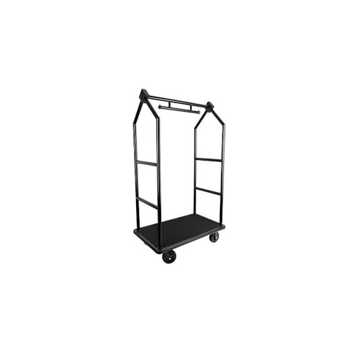 Hospitality 1 Source Contemporary Bellman'S Cart, Black Powder Coated Finish