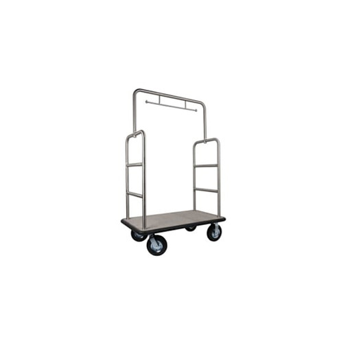 Hospitality 1 Source Midtown Bellman'S Cart, Brushed Stainless Steel Finish