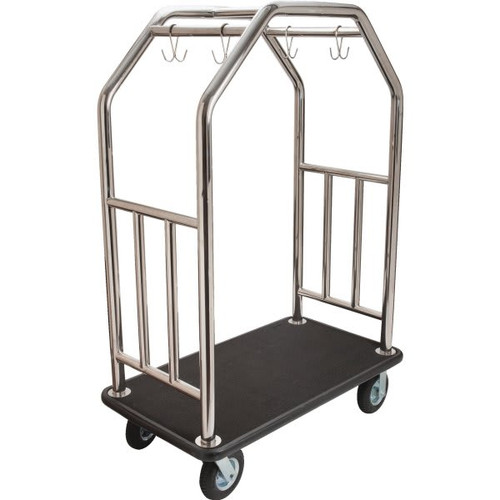 Stainless Steel Estate Series Bellman'S Cart Black Deck